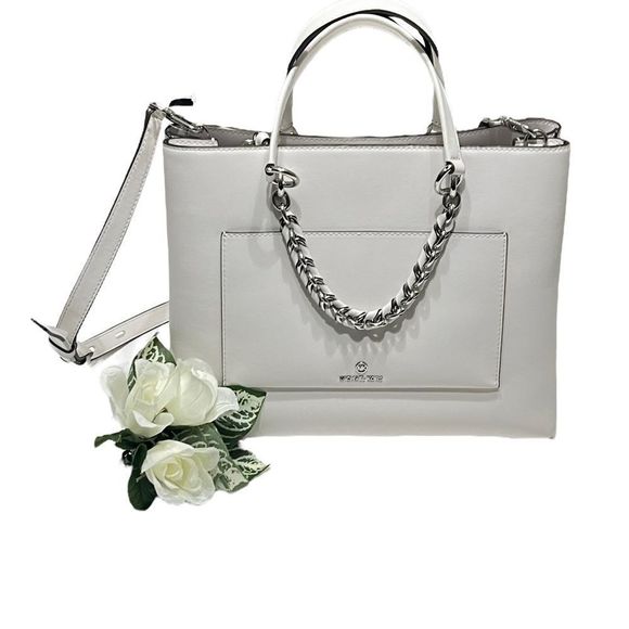 NWT Michael Kors Cece Ribbon Chain Satchel - Picture 1 of 16